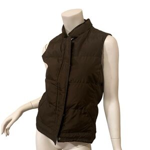 JCREW Chocolate Brown Puffer Vest, size XS